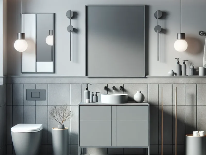 Piękne i funkcjonalne szare meble łazienkowe – must-have dla Twojej łazienki