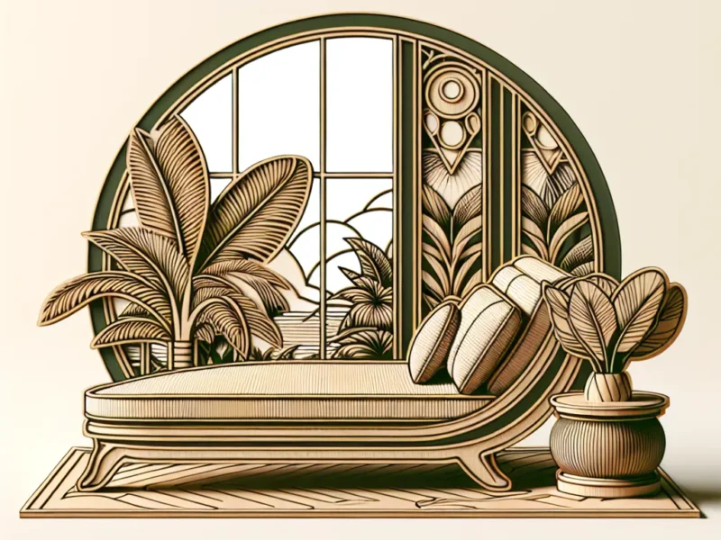 Piękne wnętrza: Leżak z wyjątkowym nadrukiem